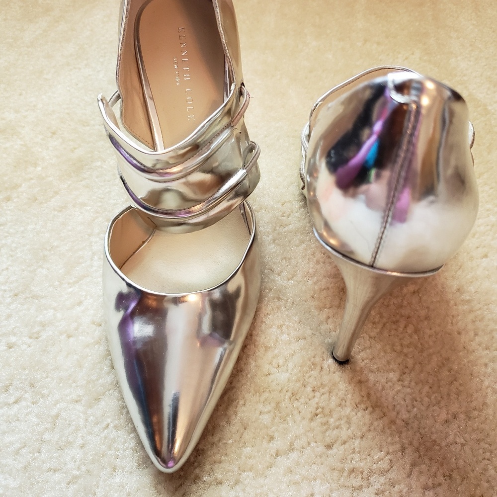 Sexy silver Kenneth Cole Wanda Stiletto
